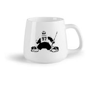 DEBINGY Frutta in ceramica Tazza da tè latte in porcellana Maglia da portiere di hockey su ghiaccio （14oz/400ml） Regalo divertente per amanti del caffè, migliori amici, colleghi e amici