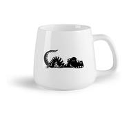 DEBINGY Frutta in ceramica Tazza da tè latte in porcellana Rawr Sleep T-Rex Dinosauro Animale Baby World Park （14oz/400ml） Ottimo regalo per gli innamorati