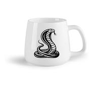 DEBINGY Frutta in ceramica Tazza da tè latte in porcellana un serpente cobra con la testa abbassata su un （14oz/400ml） Lavabile in lavastoviglie e adatto al microonde