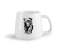 DEBINGY Frutta in ceramica Tazza da tè o caffè originale Decorazioni a tema animale selvaggio e fresco, lupo selvaggio （14oz/400ml） per ufficio, casa