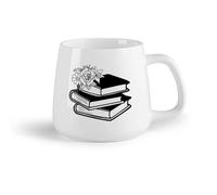 DEBINGY Frutta in ceramica Tazza da tè o caffè originale Libri Libri Libri Amanti dei libri Libri Stanza dei libri （14oz/400ml） per espresso, set da tè