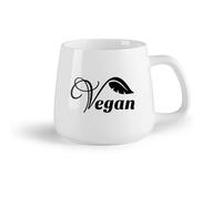 DEBINGY Frutta in ceramica Tazza da tè o caffè originale Modello Vegetariano Verdure Stile di vita Foglie Sano （14oz/400ml） e bevande calde, espresso
