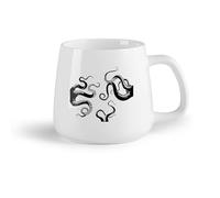 DEBINGY Frutta in ceramica Tazza da tè o caffè originale Set da bagno con tentacoli di polpo e animali marini （14oz/400ml） Ideale per casa e ufficio