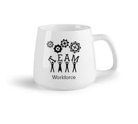 DEBINGY Frutta in ceramica Tazza da tè o caffè originale Spirito di lavoro di squadra Motivazione dei lavoratori aziendali （14oz/400ml） Bar o regalo