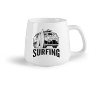 DEBINGY Frutta in ceramica Tazza da tè o caffè originale Tavola da surf Sport da spiaggia Surf Ragazzo Onde Ragazza （14oz/400ml） per tè, cioccolata calda