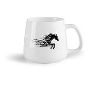 DEBINGY Frutta in ceramica Tazza da tè o caffè originale Testa di cavallo astratta animale Stallone di cavallo selvaggio （14oz/400ml） per ufficio, casa