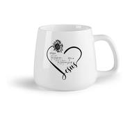 DEBINGY Frutta in ceramica Tazza da tè o caffè originale Versetti della Bibbia Gesù Cuore Questa non è religione Relazione Fiore （14oz/400ml） per casa o lavoro