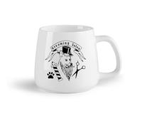 DEBINGY Frutta in ceramica Tazza da tè Salone di toelettatura per animali domestici alla moda Cane con cappello Forbici Divertente （14oz/400ml） per ufficio, casa