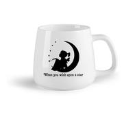 DEBINGY Frutta in ceramica Tazza in ceramica Citazione Angelo Fata Ragazza Stelle E Luna Testo Stanza dei Bambini Sala Giochi Cameretta Neonato （14oz/400ml） per uomo e donna