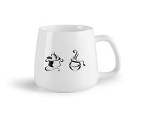 DEBINGY Frutta in ceramica Tazza in ceramica Coltello da cucina, forchetta e cucchiaio Ristorante Cucina Divertimento Vita （14oz/400ml） per ufficio, casa