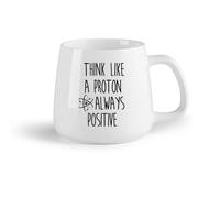 DEBINGY Frutta in ceramica Tazza in ceramica La scienza pensa come un protone, parole motivazionali sempre positive e incoraggianti （14oz/400ml） Bar o regalo