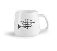 DEBINGY Frutta in ceramica Tazza in ceramica Logo della tromba musicale per gli amanti della musica, fonte di ispirazione （14oz/400ml） per casa o lavoro