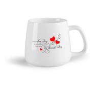 DEBINGY Frutta in ceramica Tazza in ceramica originale Citazioni romantiche: ogni storia d'amore è una coppia （14oz/400ml） per latte, tè, cola, acqua