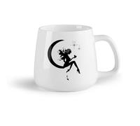 DEBINGY Frutta in ceramica Tazza in ceramica originale Fiaba Ragazza Ragazza Sulla Luna Camera Da Letto Fiaba （14oz/400ml） per Tè, caffè e bevande calde