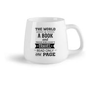 DEBINGY Frutta in ceramica Tazza in ceramica originale Library Citation World è una libreria di ricerca sui font per libri （14oz/400ml） per casa e ufficio