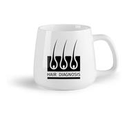 DEBINGY Frutta in ceramica Tazza in ceramica originale Salone di bellezza Diagnosi dei capelli Stile di vita sano Dermatologia （14oz/400ml） per ufficio, casa