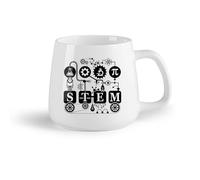 DEBINGY Frutta in ceramica Tazza in ceramica originale STEM Science School Education Citation Gear Motivazionale Bambini （14oz/400ml） per ufficio, casa