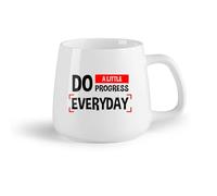 DEBINGY Frutta in ceramica Tazza in ceramica originale Un piccolo progresso ogni giorno è fonte di ispirazione （14oz/400ml） Un bel regalo di Natale