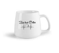 DEBINGY Frutta in ceramica Tazza in ceramica per caffè, tè e cacao Citazioni ispiratrici sul caffè, ma il primo caffè （14oz/400ml） per espresso, set da tè