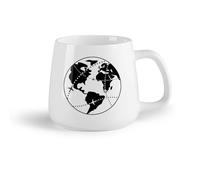 DEBINGY Frutta in ceramica Tazza in ceramica per caffè, tè e cacao Globo Mappa Pianeta Vita Oceano Terra Universo （14oz/400ml） per caffè, avena, tè, facile da pulire