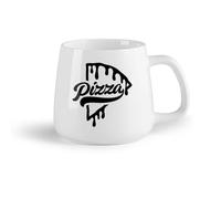 DEBINGY Frutta in ceramica Tazza in ceramica per caffè, tè e cacao Lettera per gli amanti della pizza in pizzeria （14oz/400ml） per tè, cioccolata calda