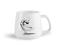 DEBINGY Frutta in ceramica Tazza in ceramica per caffè, tè e cacao Pattinaggio sul ghiaccio Sci Sport invernali Casa （14oz/400ml） Un bel regalo di Natale