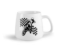 DEBINGY Frutta in ceramica Tazza in ceramica per caffè, tè e cacao Ragazzi della corsa motociclistica in TV （14oz/400ml） Perfetto per cucine, ristoranti e bar, ottima idea regalo