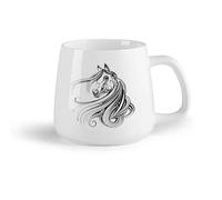 DEBINGY Frutta in ceramica Tazza in ceramica per caffè, tè e cacao Sagoma di testa di cavallo （14oz/400ml） per caffè, zuppa, tè, latte, latte macchiato, cioccolata calda, donna, uomo