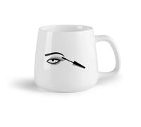 DEBINGY Frutta in ceramica Tazza in ceramica per caffè, tè e cacao Trucco Occhi Bellezza Parrucchiere Moda Casa （14oz/400ml） per caffè, avena, tè, facile da pulire