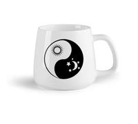 DEBINGY Frutta in ceramica Tazza in ceramica per caffè, tè e cacao Yin Yang Sole Luna Stelle zione Stanza dei sogni （14oz/400ml） per espresso, set da tè