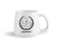 DEBINGY Frutta in ceramica Tazza in ceramica per casa e ufficio Armsport Braccio di ferro Ginnastica Sportiva （14oz/400ml） e bevande calde, espresso