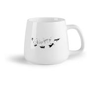 DEBINGY Frutta in ceramica Tazza in ceramica per casa e ufficio Citazioni Non Crescere Mai Fata Magia Stella （14oz/400ml） per latte, tè, cola, acqua