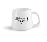 DEBINGY Frutta in ceramica Tazza in ceramica per casa e ufficio Keep Calm Dance Trinity Dancers Bambini （14oz/400ml） Ottimo per casa, ufficio, bar, idee regalo