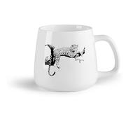 DEBINGY Frutta in ceramica Tazza in ceramica per casa e ufficio Leopardo sull'albero, grande felino （14oz/400ml） Caffè, tè, latte macchiato, latte, cacao, succhi di frutta e altre bevande calde