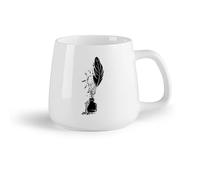 DEBINGY Frutta in ceramica Tazza in ceramica per casa e ufficio Ricerca Feather Ink Creative Writer Ispirazione （14oz/400ml） Un bel regalo di Natale