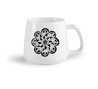 DEBINGY Frutta in ceramica Tazza in ceramica per casa e ufficio Stanza di meditazione Mandala Yoga Stile Boho Chic （14oz/400ml） Ottimo regalo per gli innamorati