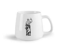 DEBINGY Frutta in ceramica Tazza in ceramica per casa e ufficio Studio legale Themis, dea greca della giustizia （14oz/400ml） e bevande calde, espresso