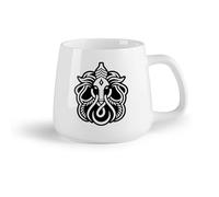 DEBINGY Frutta in ceramica Tazza in ceramica per casa e ufficio un'icona in stile glifo del simbolo di Ganesha （14oz/400ml） Un bel regalo di Natale