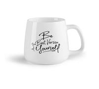 DEBINGY Frutta in ceramica Tazza in porcellana Citazioni motivazionali di Gymnasticsnasium: sii la versione migliore di te stesso （14oz/400ml） per ufficio, casa