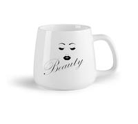 DEBINGY Frutta in ceramica Tazza in porcellana Cosmetici Ragazza Viso Salone di Bellezza Parola Logo Extension Ciglia Trucco （14oz/400ml） per casa o lavoro