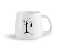 DEBINGY Frutta in ceramica Tazza in porcellana Festa di Halloween Notte dei pipistrelli Albero degli animali Cameretta per bambini （14oz/400ml） per uomo e donna