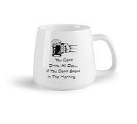 DEBINGY Frutta in ceramica Tazza in porcellana Frasi sui bar alcolici che non puoi bere tutto il giorno al bar o al ristorante （14oz/400ml） Ristorante, ufficio