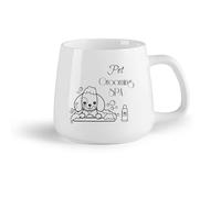 DEBINGY Frutta in ceramica Tazza in porcellana Toelettatura per animali Dog Spa Negozio di animali Cute Dog Animal Desivo （14oz/400ml） per ufficio, casa