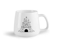 DEBINGY Frutta in ceramica Tazza in porcellana un affascinante stile cartoon di un maestoso castello con più torri e un grande ingresso （14oz/400ml） per uomo e donna