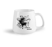 DEBINGY Frutta in ceramica Tazza regalo in ceramica Tazza da latte con manico Pallone da rugby （14oz/400ml） Lavabile in lavastoviglie, adatto al microonde, per ufficio e casa