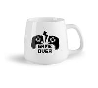 DEBINGY Frutta in ceramica Tazza regalo in ceramica Tazza da latte con manico Schema di fine partita （14oz/400ml） Regalo divertente per amanti del caffè, migliori amici, colleghi e amici