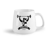 DEBINGY Frutta in ceramica Tazza, tazza da caffè/tè Citazioni di uomini e donne che si allenano in palestra （14oz/400ml） e bevande calde, espresso