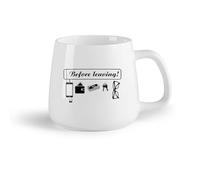 DEBINGY Frutta in ceramica Tazza, tazza da caffè/tè Lasciare prima del cartello Casa Corridoio Citazioni Casa （14oz/400ml） Ottimo regalo per gli innamorati