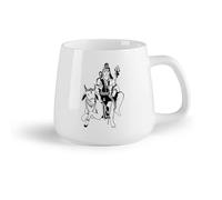 DEBINGY Frutta in ceramica Tazza, tazza da caffè/tè Shiva indù Dio indiano Religione Mucca Shiva indù Religione （14oz/400ml） per latte, tè, cola, acqua