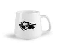 DEBINGY Frutta in ceramica Tazza, tazza da caffè/tè Soldato dell'esercito di guerra del carro armato militare （14oz/400ml） Ideale per casa e ufficio